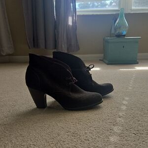 Clarks Dark Brown Heeled Boots